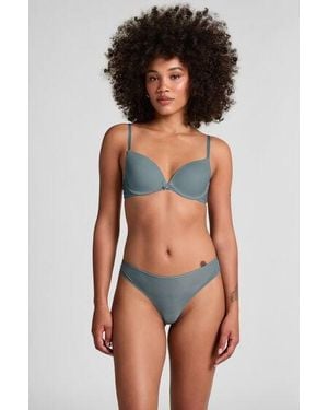 Hunkemöller Invisible Thong Stripe Mesh - Grey
