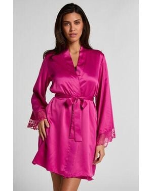 Hunkemöller Peonie Kimono Satin - Pink