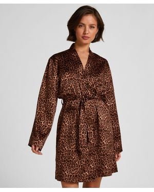 Hunkemöller Kimono Satin - Marrón