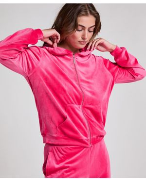 Hunkemöller Manteau à capuche velours - Rose
