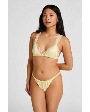 Hunkemöller Hoog Uitgesneden Brazilian Eva - Geel