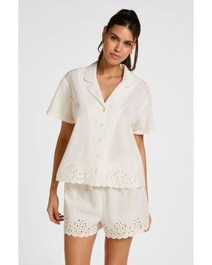 Hunkemöller Short Scallop - Naturel