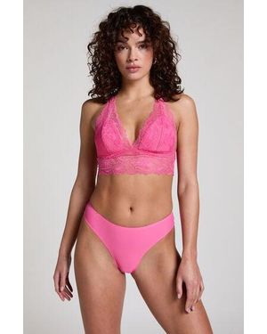 Hunkemöller Invisible Lace Back Brazilian - Pink