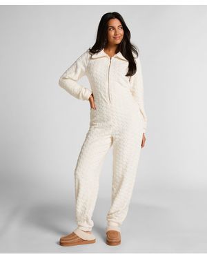 Hunkemöller Onesie Cable Zip Up - Natural