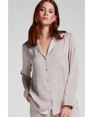 Hunkemöller Satin Long-Sleeved Jacket - Grey