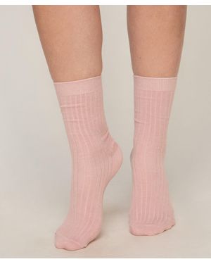 Hunkemöller Cashmere Blend Ribbed Socks - Rosa