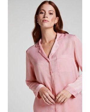 Hunkemöller Satin Long-Sleeved Jacket - Pink