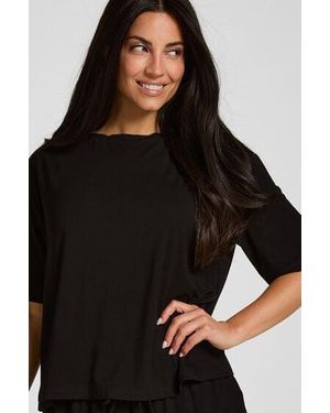 Hunkemöller Pyjama Top Jersey Korte Mouw - Zwart