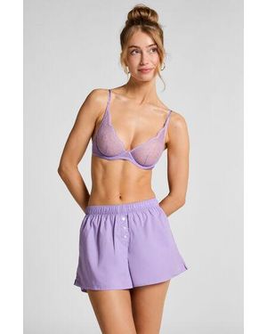 Hunkemöller Cotton Shorts - Purple