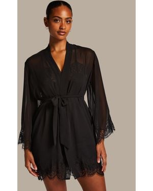 Hunkemöller Satin Kimono - Black