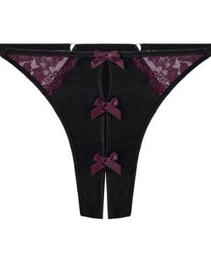 Hunkemöller Hoog Uitgesneden String Ambra - Zwart
