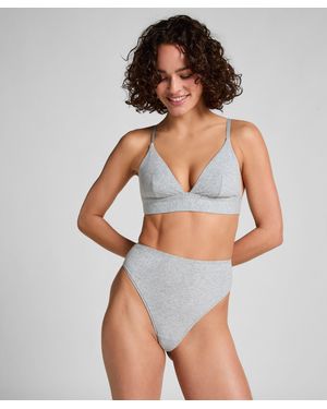Hunkemöller Tanga de algodón - Gris