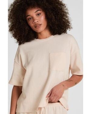 Hunkemöller Pyjama Top Waffle - Natural