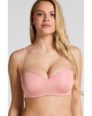 Hunkemöller Smooth Padded Underwired Strapless Push-Up Bra - Pink