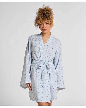 Hunkemöller Bata corta de muselina - Azul