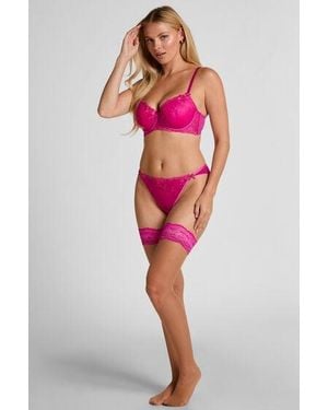 Hunkemöller Stay-Ups 15 Denier Kant - Rood