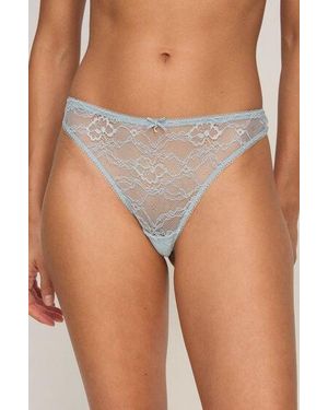 Hunkemöller Highleg Thong Hailey - Blue
