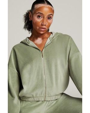 Hunkemöller Velours Long-Sleeved Jacket - Green
