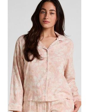 Hunkemöller Flower Linen Jacket - Natural