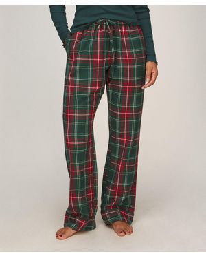 Hunkemöller Petite pantalones de pijama de franela - Verde