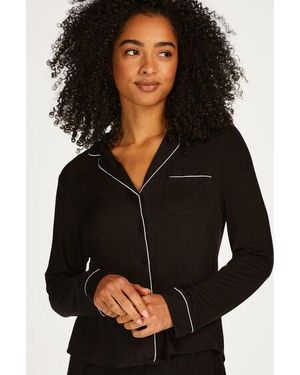 Hunkemöller Essential Jersey Long-Sleeved Jacket - Black