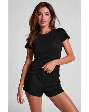 Hunkemöller Pointelle Shorts - Black