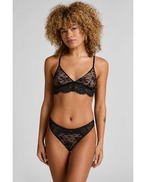 Hunkemöller Lou Highleg Thong - Brown
