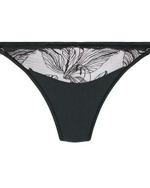 Hunkemöller Hoog Uitgesneden String Ellen - Zwart