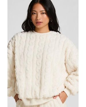 Hunkemöller Top Cable Fleece - Natural