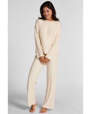 Hunkemöller Brushed Jersey Trousers - Natural