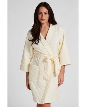 Hunkemöller Gewatteerde Badjas - Naturel