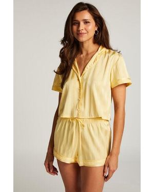 Hunkemöller Satin Pyjama Shorts - Yellow