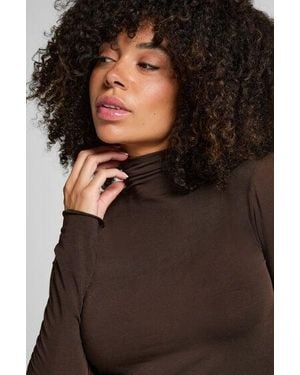 Hunkemöller Super Soft Turtleneck Shirt With Cashmere - Brown