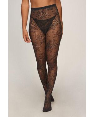 Hunkemöller Tight Allover Lace Rhinestones - Bruin