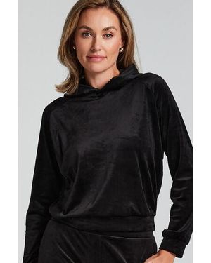 Hunkemöller Velours Top - Black