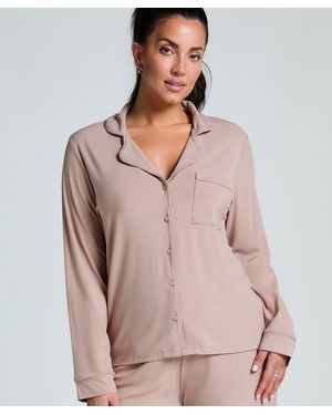 Hunkemöller Chaqueta Rib Essential - Marrón