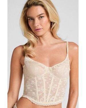 Hunkemöller Darcy Non-Padded Underwired Longline Bra - Grey