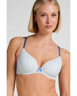 Hunkemöller Plunge Padded Underwired Bra - Blue