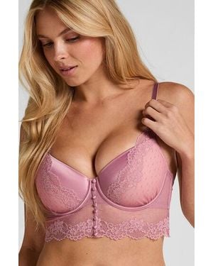 Hunkemöller Laila Padded Underwired Longline Bra - Pink