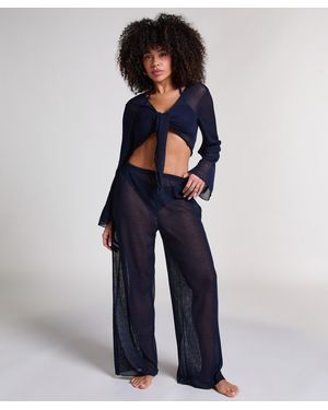 Hunkemöller Gebreide Strandbroek - Blauw