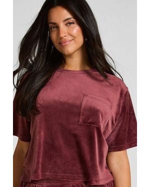 Hunkemöller Top Velours Pocket - Red