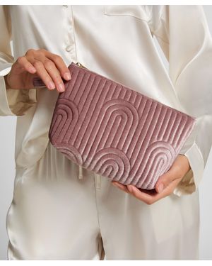 Hunkemöller Velours Make-up Tasje Klein - Roze