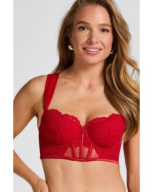Hunkemöller Whitney Padded Underwired Longline Bra - Brown