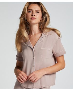 Hunkemöller Essential Jersey Short-sleeved Jacket - Brown