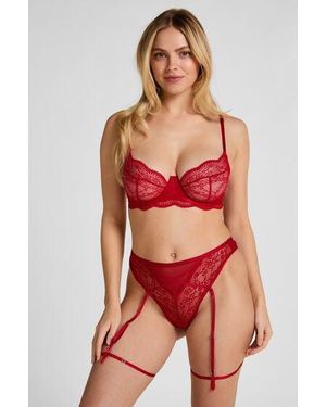 Hunkemöller Isabelle High-Waisted Highleg Thong - Red