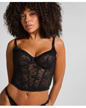 Hunkemöller Darcy Non Padded Underwired Longline Bra - Black