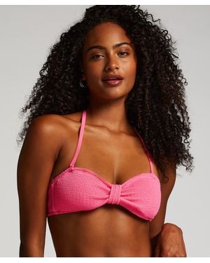 Hunkemöller Braguita de Bikini de Corte Alto Crinkle - Rojo