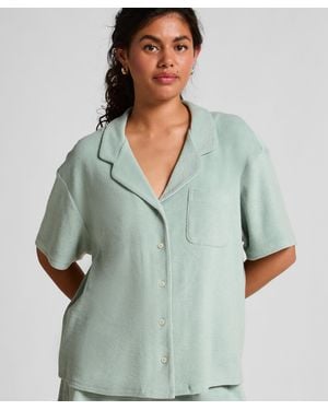 Hunkemöller Chemise boutonnée en tissu éponge - Vert