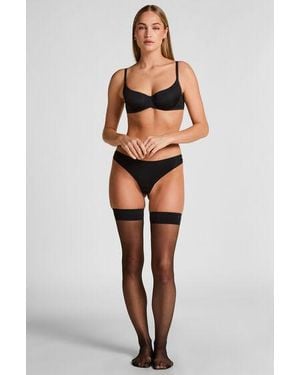 Hunkemöller Stay-Ups 15 Denier Second Skin - Zwart