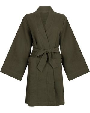 Hunkemöller Peignoir gaufré - Vert